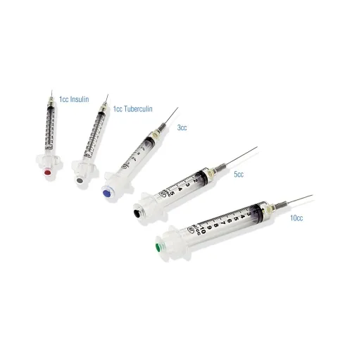 Retractable Technologies - From: 10301 To: 10581 - Safety Syringe with Hypodermic Needle, 3ml, 22G x 1 1/2", 100/bx, 6 bx/cs