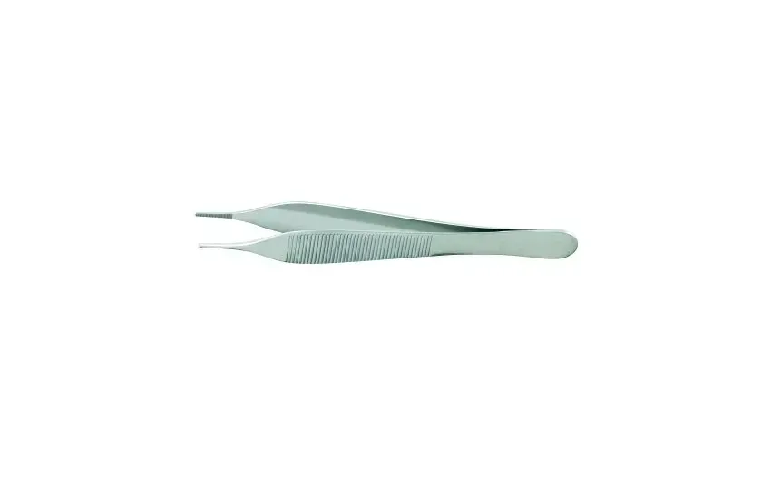 McKesson - 43-1-769 - Argent Dressing Forceps Argent Hudson Ewald 4 3/4 Inch Length Surgical Grade Stainless Steel NonSterile NonLocking Thumb Handle Straight Serrated Tips