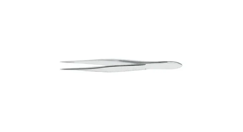 McKesson - 43-1-777 - Argent Splinter Forceps Argent Francis 3 1/2 Inch Length Surgical Grade Stainless Steel NonSterile NonLocking Thumb Handle Straight Circular Paddle  Ring Tip