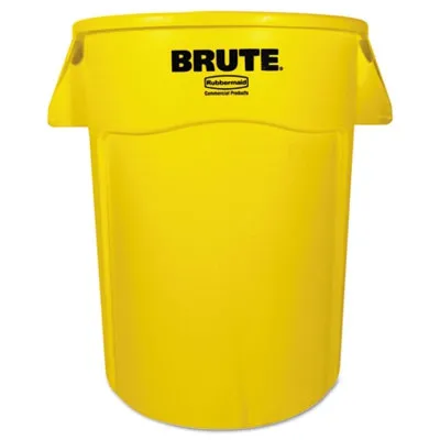 Rubrmdcomm - RCP264360YEL - Brute Vented Trash Receptacle, Round, 44 Gal, Yellow