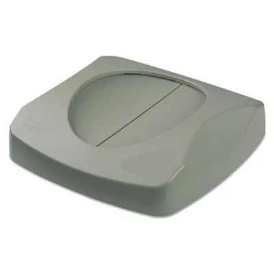 Rubrmdcomm - From: RCP2664BEI To: RCP268988GRA  Untouchable Square Swing Top Lid, Plastic, 20.13W X 20.13D X 6.25H, Beige