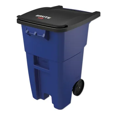 Rubrmdcomm - From: RCP9W27BLU To: RCP9W27YEL  Brute Rollout Container, Square, Plastic, 50 Gal, Blue