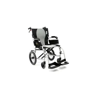 Karman - S-2512F18S-TP - 2512 Flight Transport Wheelchair-Companion Brakes-Seat