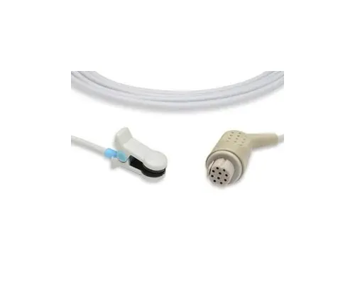 Cables and Sensors - S910-090 - Direct-Connect SpO2 Sensor, Adult Ear Clip, Datex Ohmeda Compatible w/ OEM: TS-E4-N, PR-A220-1005, OXY-E4-N (DROP SHIP ONLY) (Freight Terms are Prepaid & Added to Invoice - Contact Vendor for Specifics)