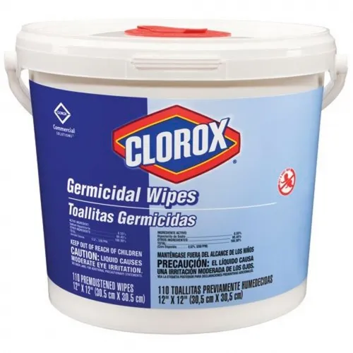 HealthLink - Clorox Healthcare Bleach - 30358 - Clorox Healthcare Bleach Surface Disinfectant Cleaner Premoistened Germicidal Manual Pull Wipe 110 Count Pail Chlorine Scent NonSterile
