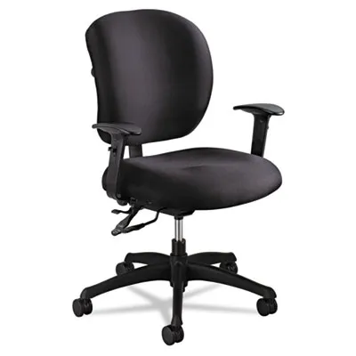 Safcoprod - From: SAF3391BL To: SAF3391BV  Alday Intensive Use Chair, Supports Up To 500 Lbs., Black Seat/Black Back, Black Base