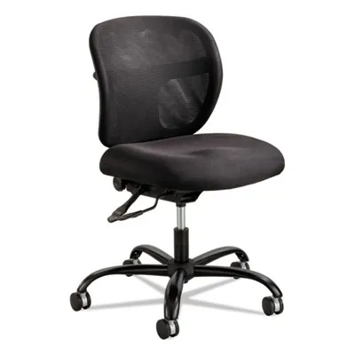 Safcoprod - From: SAF3397BL To: SAF3397BV  Vue Intensive Use Mesh Task Chair, Supports Up To 500 Lbs., Black Seat/Black Back, Black Base