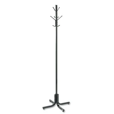 Safcoprod - From: SAF4163BL To: SAF4163CR  Metal Costumer, Four Ball Tipped Double Hooks, 21W X 21D X 70H, Black