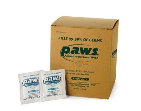 Safetec From: 34400 To: 34410 - PAWS Antimicrobial Towelette 50 Ct. Tub 160 Tu
