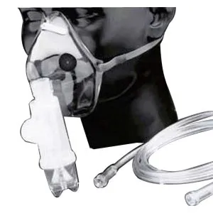 Salter Labs - 8107-0-50 - Adult, elongated aerosol mask with micro-vented ports (mvp) and elastic head strap. (no connecting tube, or nebulizer).