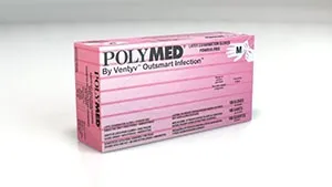 Sempermed - From: PM101 To: PM104  Polymed    USAExam Glove, Natural Rubber Latex, Powder Free (PF), Beaded Cuff, Ambidextrous