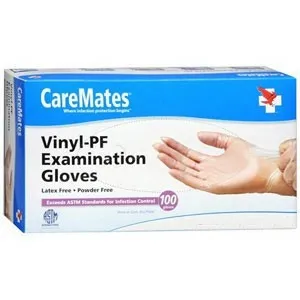 Shepard Medical - From: 10411010 To: 10414010  Products   CareMates CareMates Vinyl Powder Free Disposable Examination Gloves, Small, Latex free