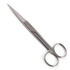 Sklar - 96-2523 - Operating Scissors Econo™ 5-1/2 Inch Length Floor Grade Stainless Steel Sterile Finger Ring Handle Straight Sharp Tip / Sharp Tip