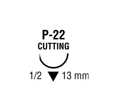 Medtronic / Covidien - SL1614G - Suture, Premium Reverse Cutting, Undyed, Needle P-22, Circle