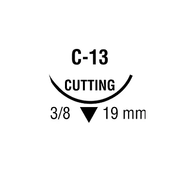 Medtronic / Covidien - SL691G - Suture, Reverse Cutting, Undyed, Needle C-13, 3/8 Circle