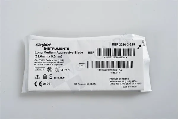 Stryker - 2296-3-225 - STRYKER LONG MEDIUM AGGRESSIVE BLADE: 31MM X 9MM