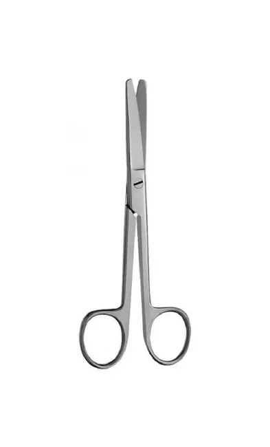 V. Mueller - SU1723 - Operating Scissors V. Mueller 6 Inch Length Surgical Grade Stainless Steel NonSterile Finger Ring Handle Straight Blunt Tip / Blunt Tip