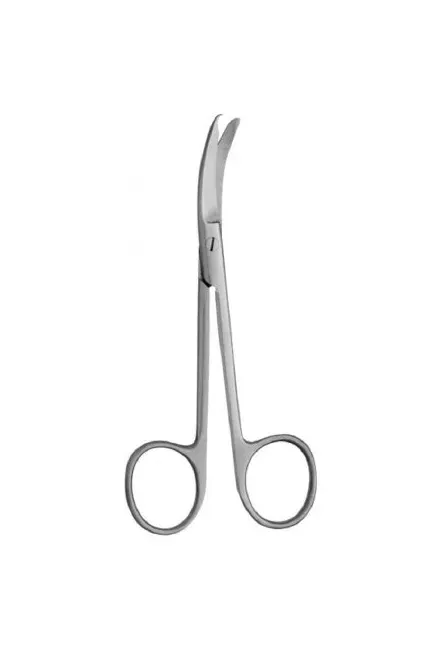 V. Mueller - SU1972 - Suture Scissors V. Mueller Northbent 5 Inch Length Surgical Grade Stainless Steel NonSterile Finger Ring Handle Side Curved Blunt Tip / Blunt Tip