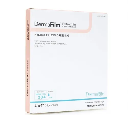Supreme Medical - From: 00219E To: 00259E - Dermafilm Hydrocolloid 4 X4  Extra Thin With Grid