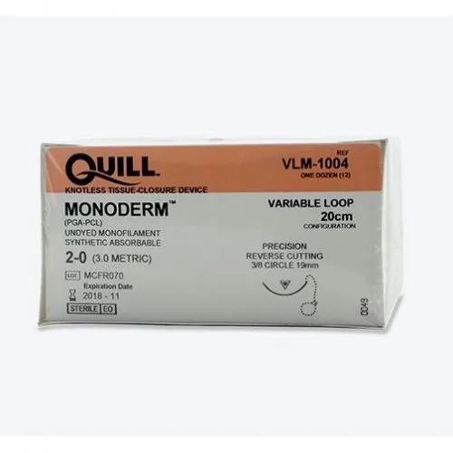 Surgical Specialties - From: VLM-1010 To: VLM-2018  Monoderm Suture, Taper Point, 1/2 Circle