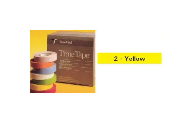 Precision Dynamics - Time - T-1260-2 - Blank Label Tape Time Multipurpose Label Yellow Vinyl 1/2 X 2160 Inch