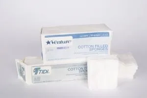 TIDI Products - 908223 - Cotton-Filled Sponge, 8-Ply, 3" x 3", Non-Sterile, 100/bg, 40 bg/cs