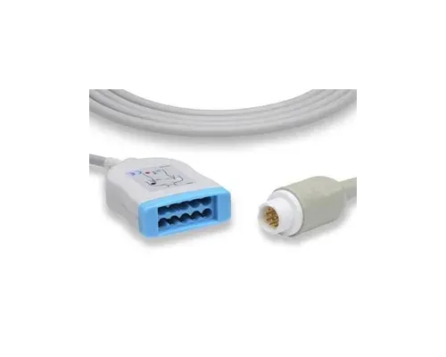 Cables and Sensors - TP-210850 - EKG Trunk Cable, 10 Leads, Philips Compatible w/ OEM: M1663A, M1949A, M3525A, 989803125831, 989803144791, CB-735585R (DROP SHIP ONLY) (Freight Terms are Prepaid & Added to Invoice - Contact Vendor for Specifics)
