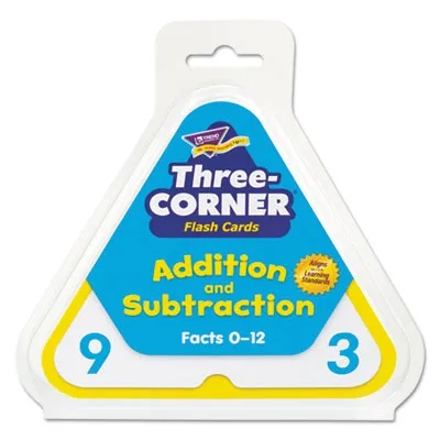 Trendenter - TEPT1670 - Addition/subtraction Three-corner Flash Cards, 6 And Up, 48/set 