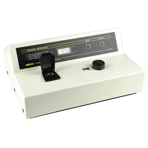 Unico - S-1000E - Spectrophotometer, 20 nm Bandpass, Wavelength Range 400-1000 nm, Voltage Preset at 220V, European Plug,10 mm Test Tube Cuvettes (Box of 12), 10 mm Square Cuvette Adapter, USB Port, Dust Cover, User Manual (DROP SHIP ONLY)
