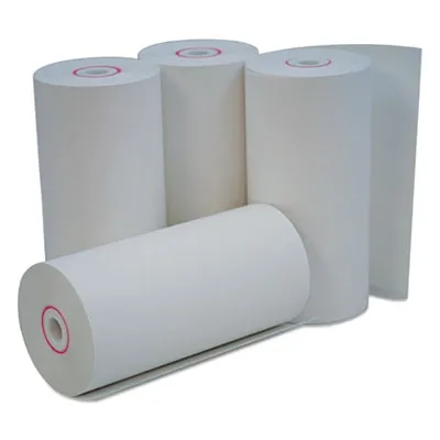 Universal - From: UNV35765 To: UNV35766  Direct Thermal Print Paper Rolls, 0.38" Core, 4.38" X 127Ft, White, 50/Carton
