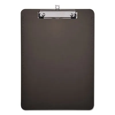 Universal - From: UNV40311 To: UNV40312  Plastic Clipboard With Low Profile Clip, 1/2" Cap, 8 1/2 X 11, Translucent Black