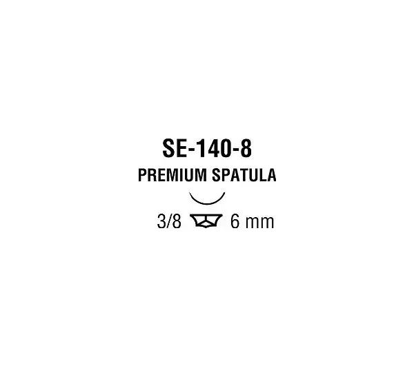 Medtronic / Covidien - L1897K - Suture, Premium Spatula, Needle SE-140-8, 3/8 Circle