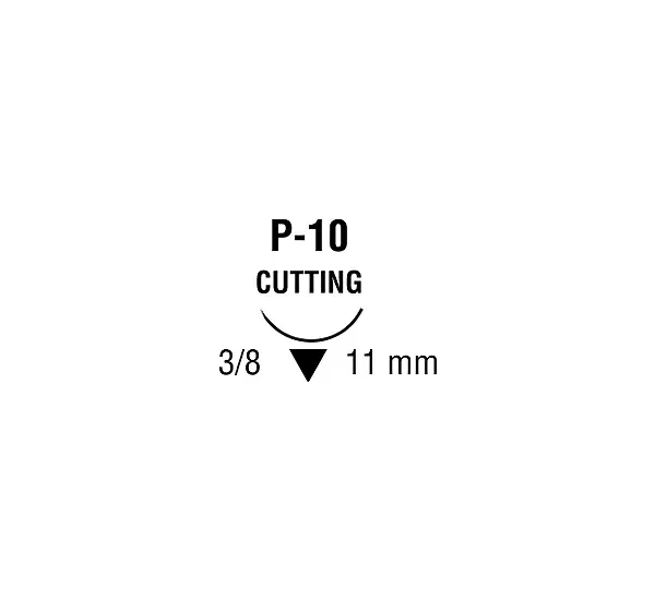Medtronic / Covidien - SL1625G - Suture, Premium Reverse Cutting, Undyed, Needle P-10, 3/8 Circle