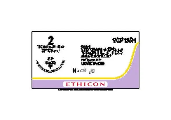 Ethicon - From: VCP195H To: VCP197H - Suture, Reverse Cutting, Undyed Braided, Needle CP, Circle