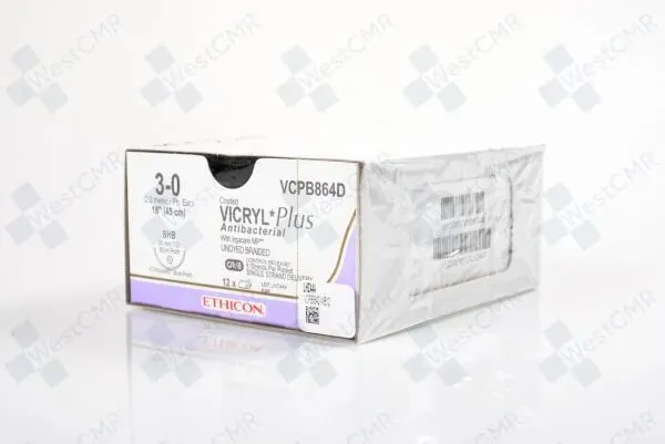 Ethicon - From: VCPB724D To: VCPB978H - Suture, Ethiguard Blunt Point, Undyed Braided, Needle CTB 1, Circle