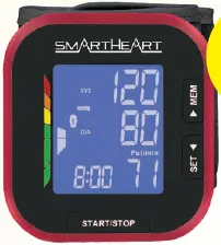Veridian Healthcare - From: 01-508 To: 01-542 - SmartHeart Automatic Wrist Digital Blood Pressure Monitor (2 Person memory, 60 ea.)