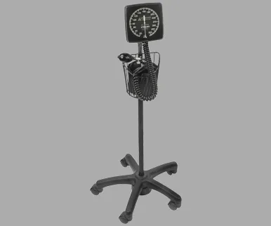 Veridian Healthcare - 02-131 - Sterling Adjustable Floor-Type Latex-Free Clock Aneroid Sphygmomanometer, Adult