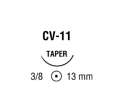 Medtronic / Covidien - Vp75x - Suture, Taper Point, Needle Cv-11, 3/8 Circle, Surgalloy Needle, Optivis Surface Darkened Needle