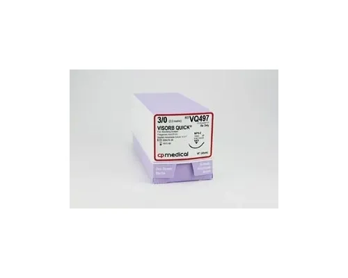 CP Medical - From: VQ490 To: VQ936 - Suture, 3/0, PGA, Undyed, 18", PS 1, 12/bx