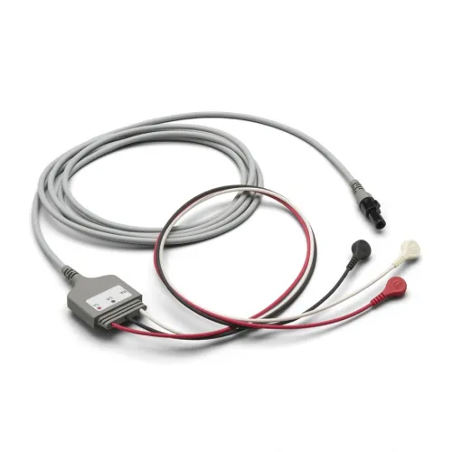 Welch Allyn - 008-0880-00 - ECG 3-Lead, One Piece Patient Cable, 2 ft Snap Connector, 8 ft