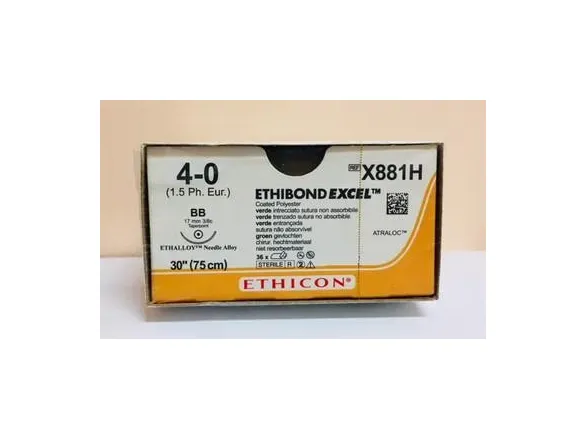 Ethicon - From: X881H To: X890H - Suture, Taper Point, Braided, Needle C 1, 3/8 Circle